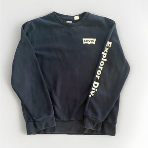 Levi’s Explorer Div Black Crewneck Sweatshirt Medium | Streetwear Pullover